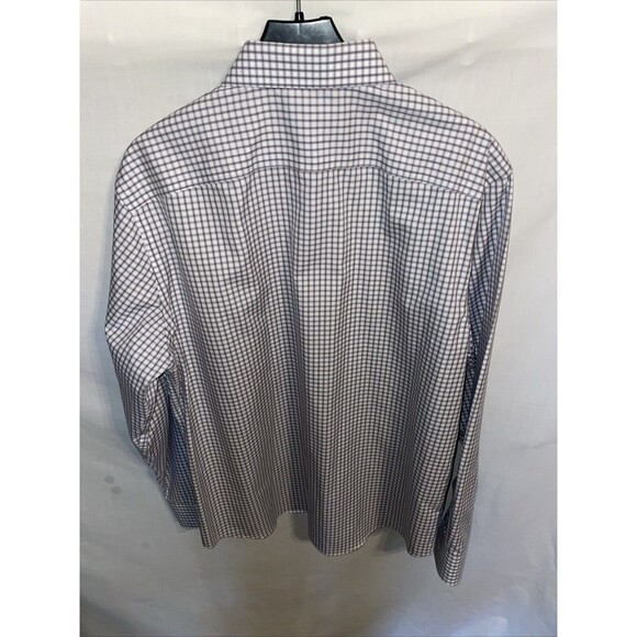 Egara Men’s Dress Shirt Size Large Red Blue Striped Business Formal Wedding City - Picture 8 of 12